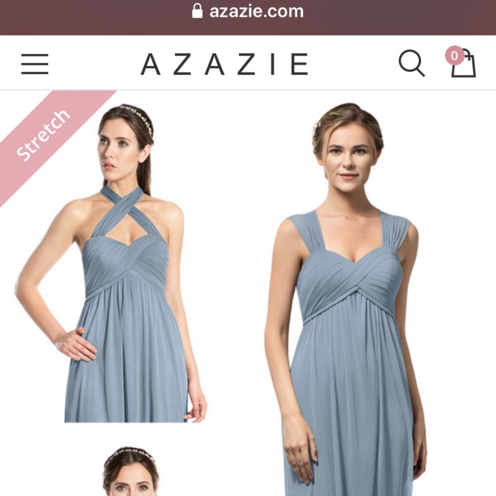 Dusty blue bridesmaid dress
